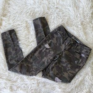 Aeropostale Ashley Ultra skinny camouflage print jeans size 0